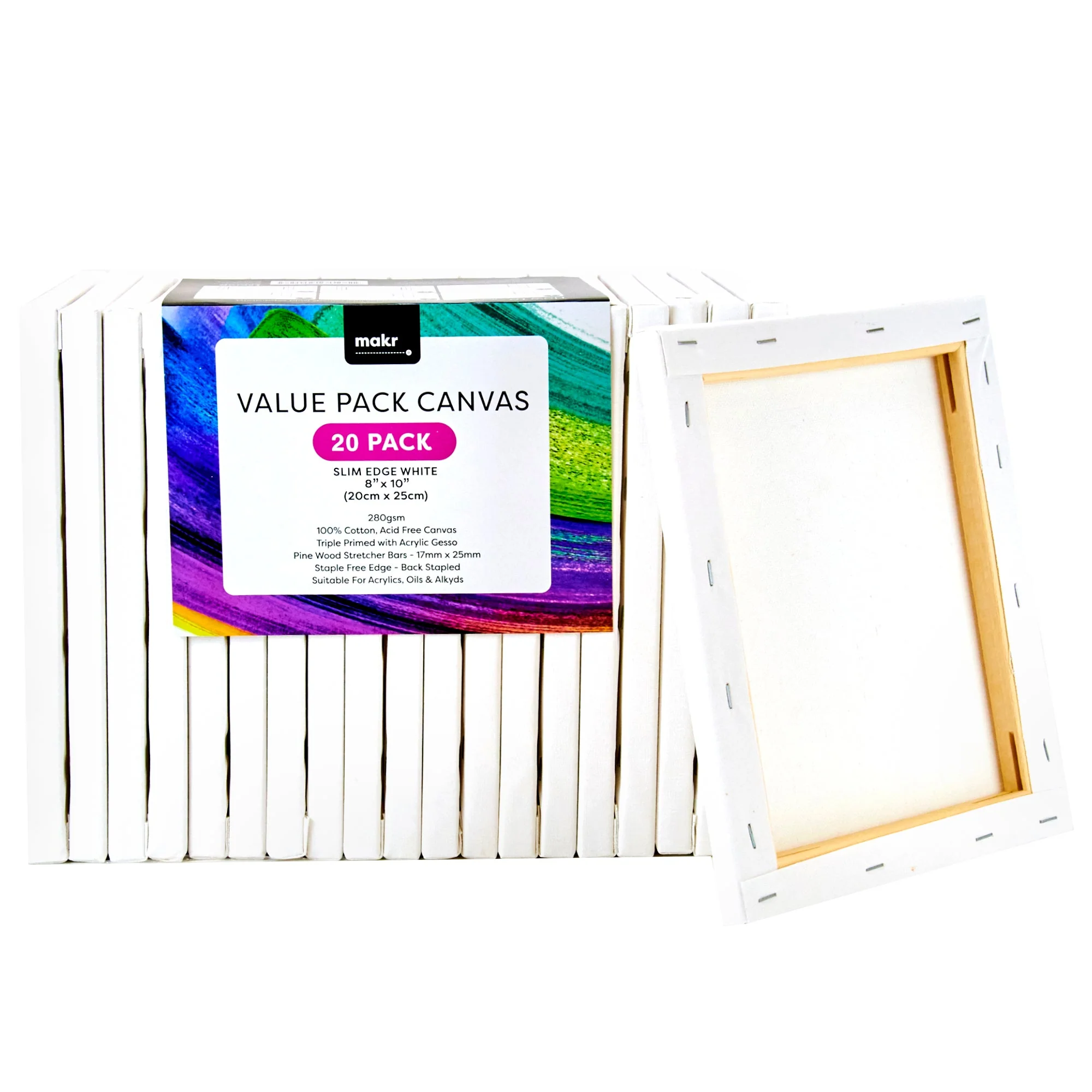 Makr Value Pack Slim Edge Canvas- 20pk - Image 2