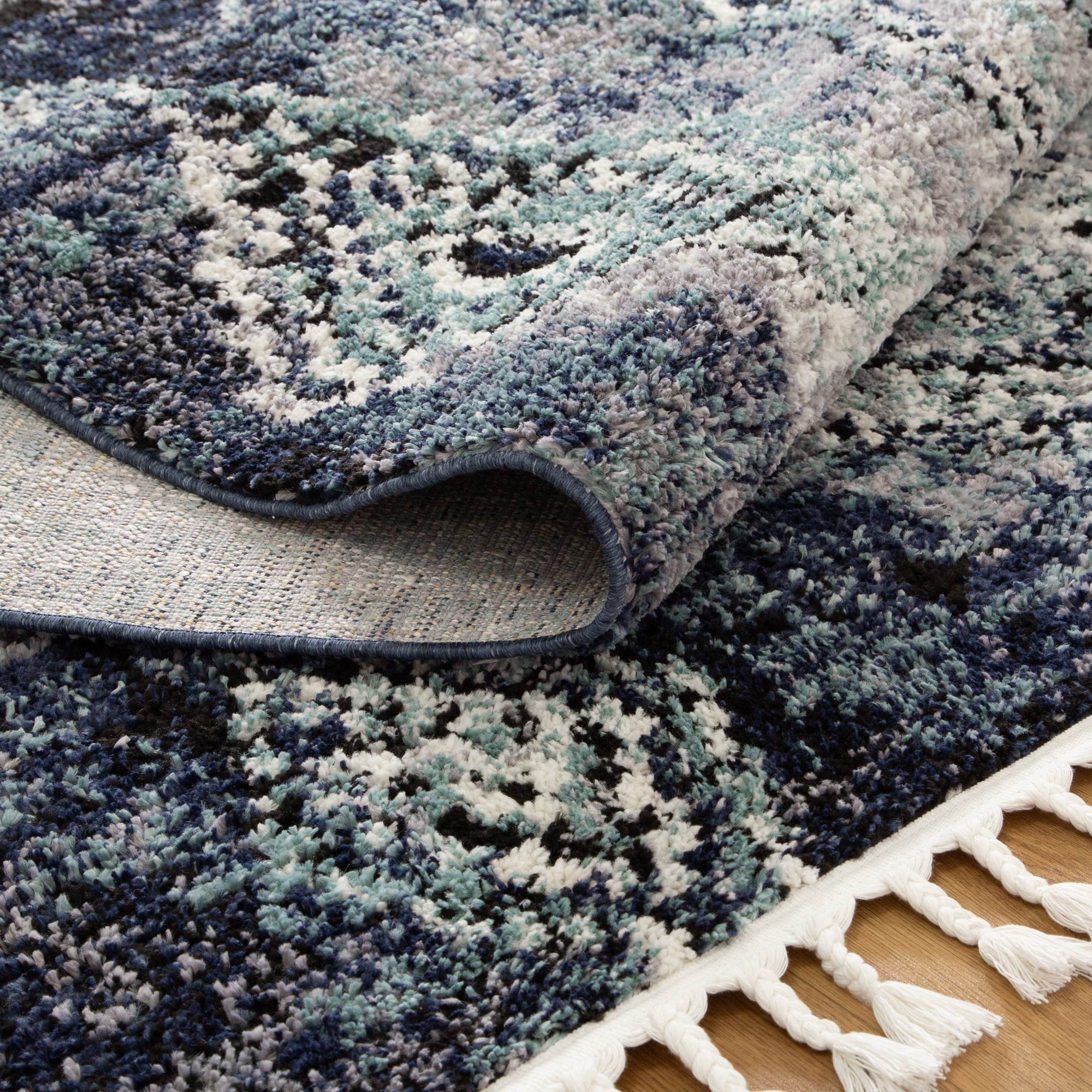 Mansour Incan Blue Geometric Rug - Image 3