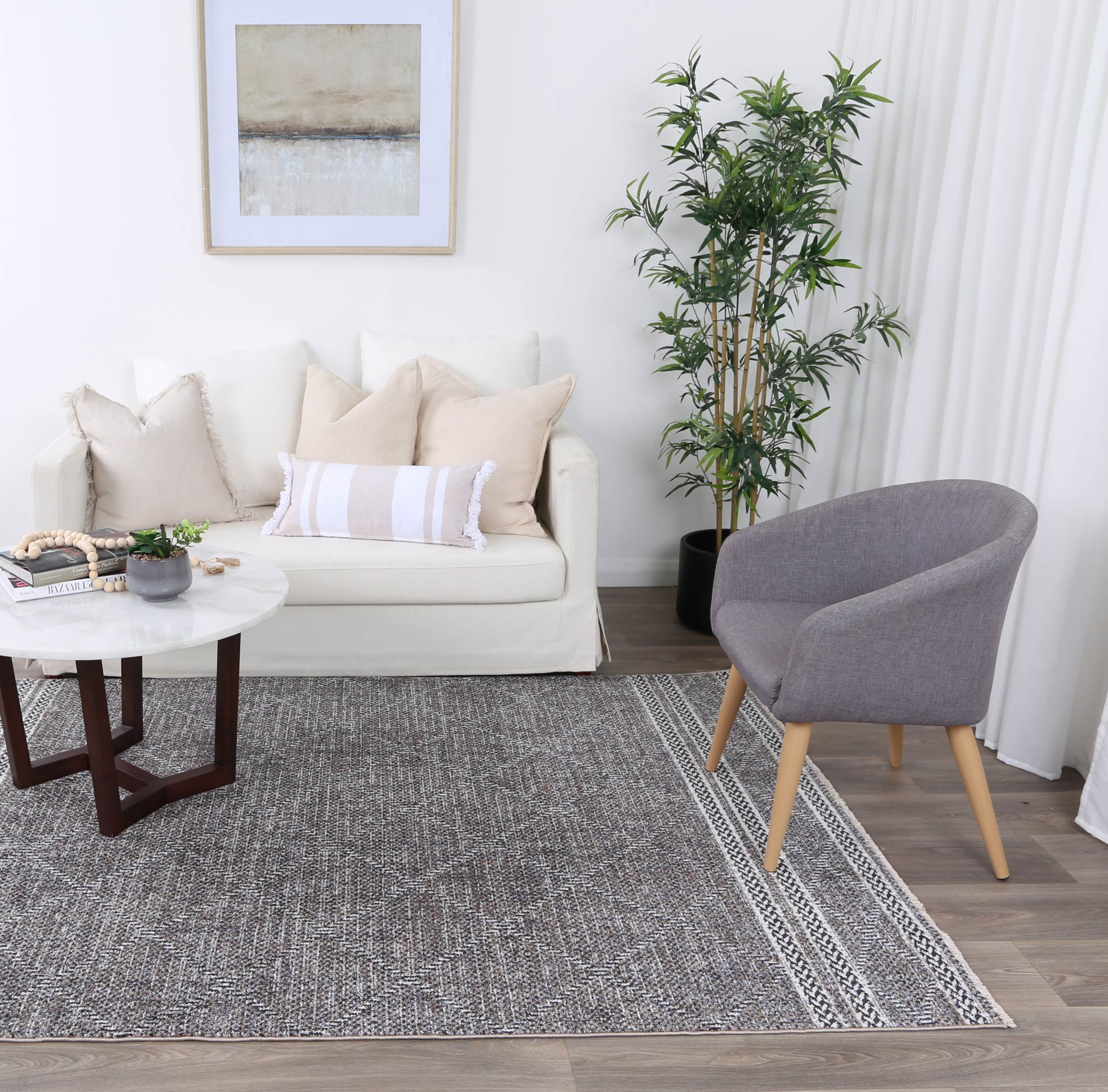Annapolis Aleppo Charcoal Contemporary Soft Rug - Image 2