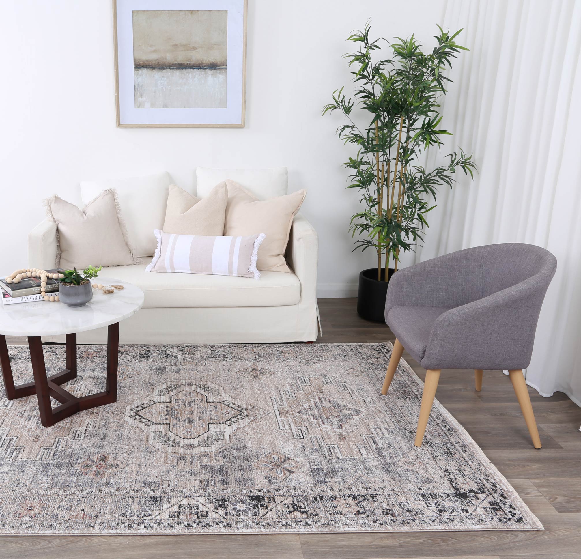 Maryland Derbent Ash Traditional Soft Rug - Image 2