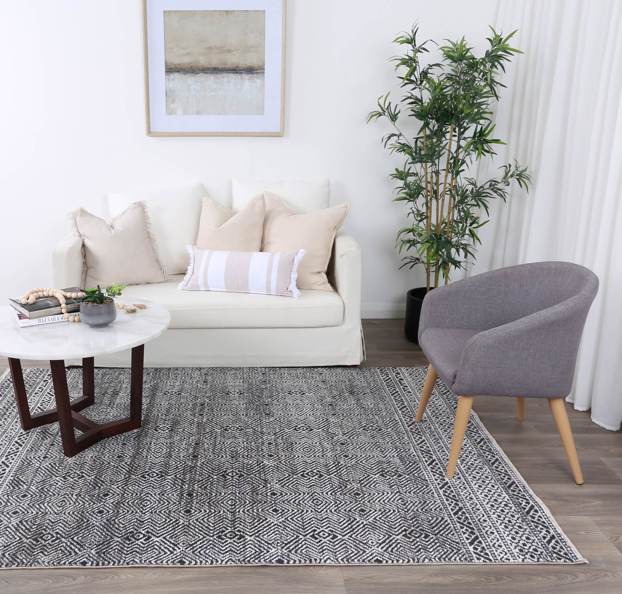 Maryland Zaranj Charocal Tribal Soft Rug - Image 2
