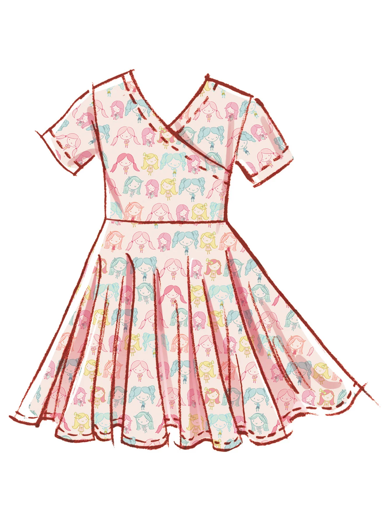 McCall's Sewing Pattern Children's and Girls' Knit Dresses - Image 4