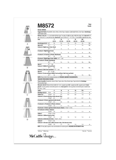 McCall's Pattern M8572 Misses' Aprons - Image 7