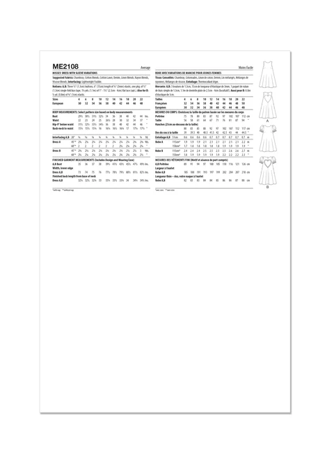 KnowMe Pattern ME2108 Misses' Dress with Sleeve Variations - Image 5