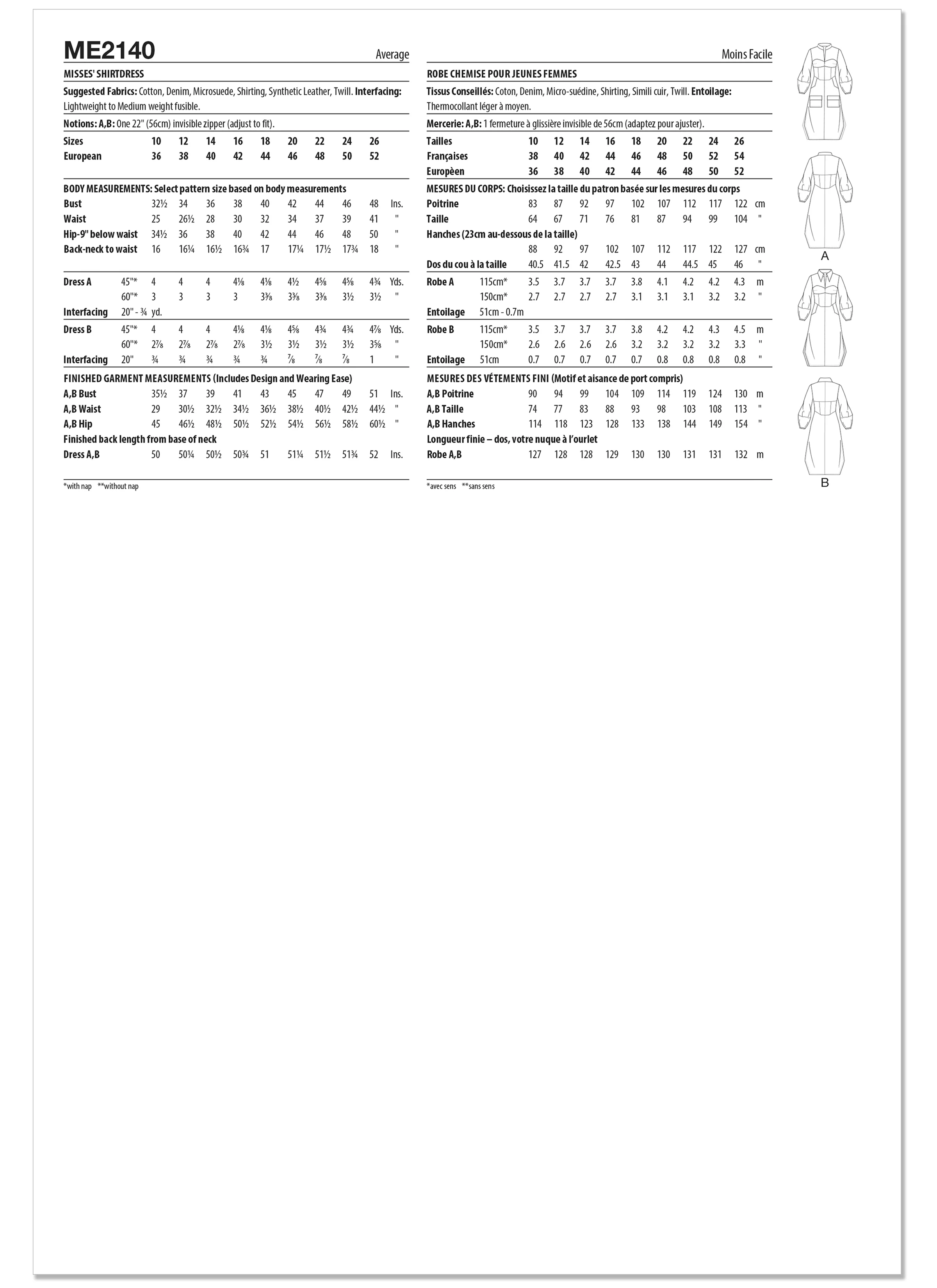 KnowMe Pattern Me2140 Misses' Dress - Image 2