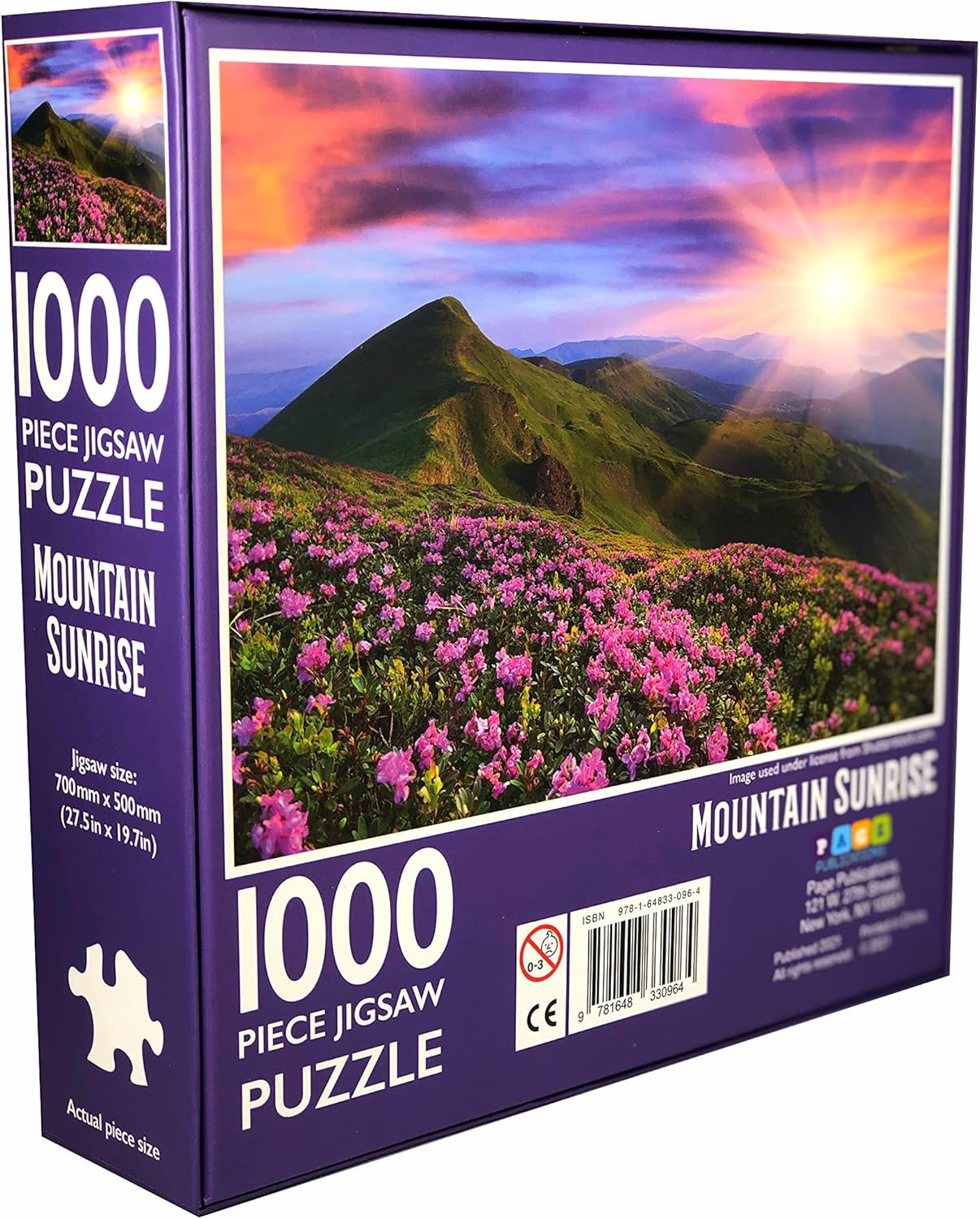 1000-Piece Jigsaw Puzzle, Mountain Sunrise - Image 3
