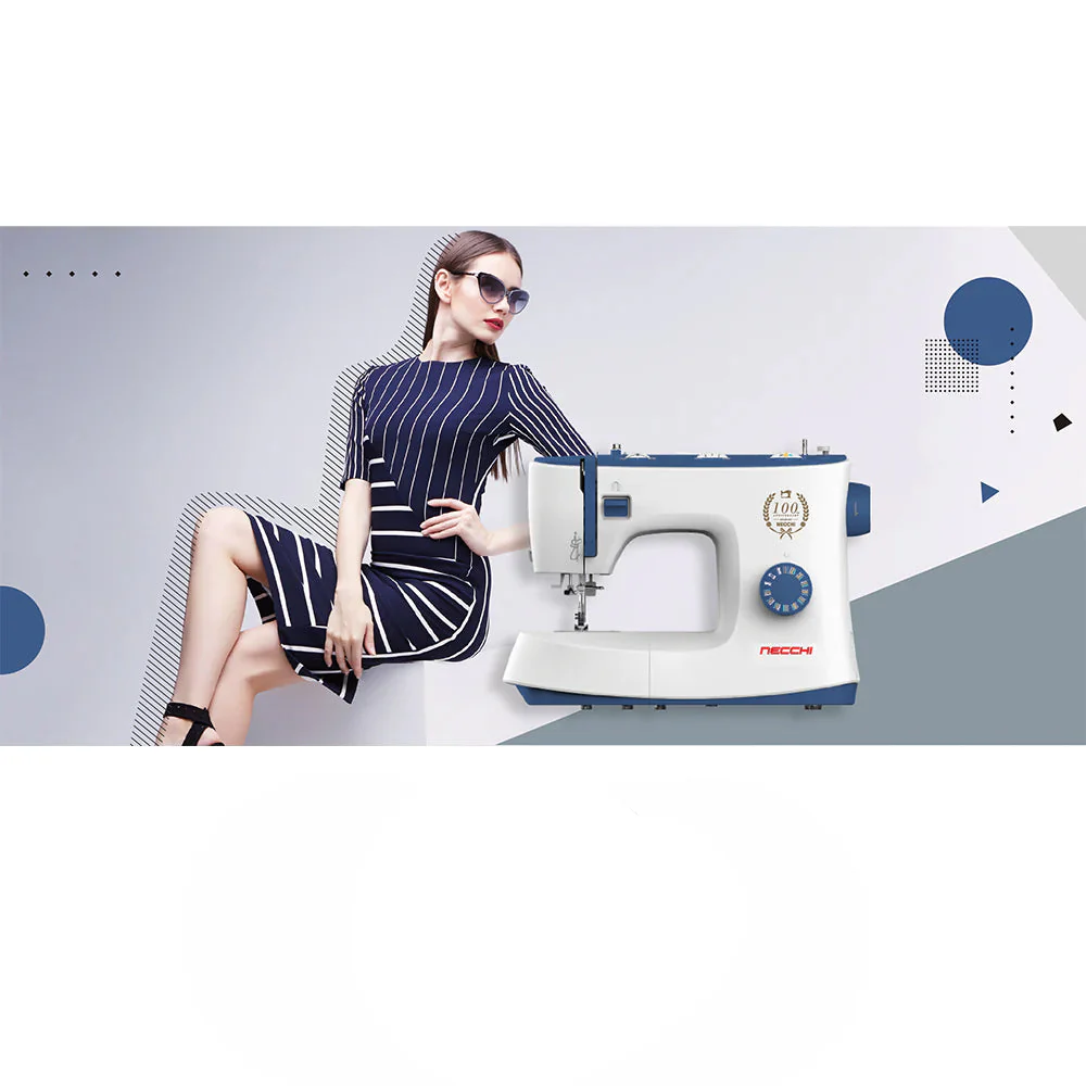 NECCHI K432A Sewing Machine, Manual Select 32 Stitch, Blue Cream - Image 9