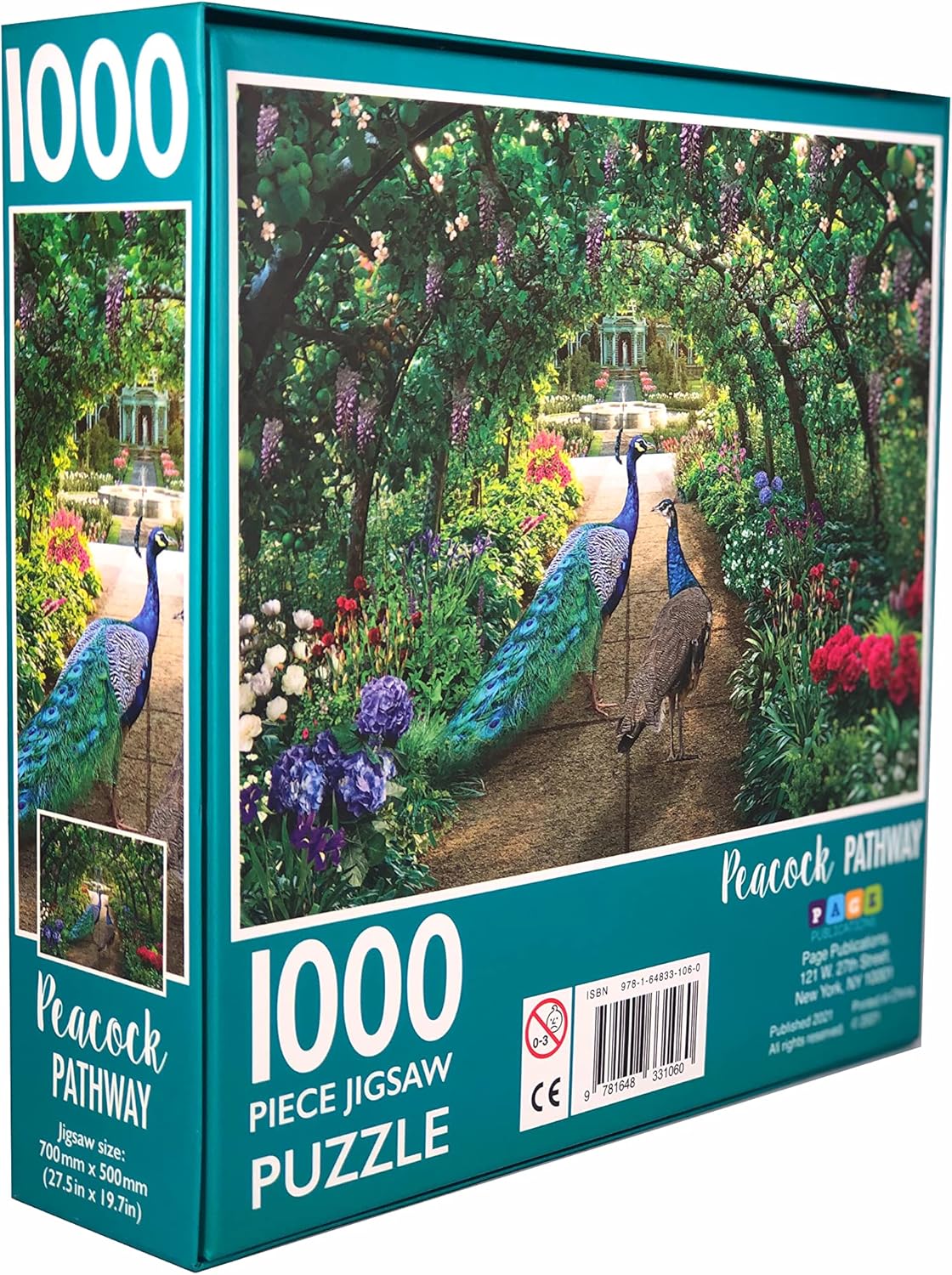 1000-Piece Jigsaw Puzzle, Peacock Pathway - Image 3