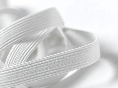 Polyester Braided Elastic, White- 3mm - Image 2