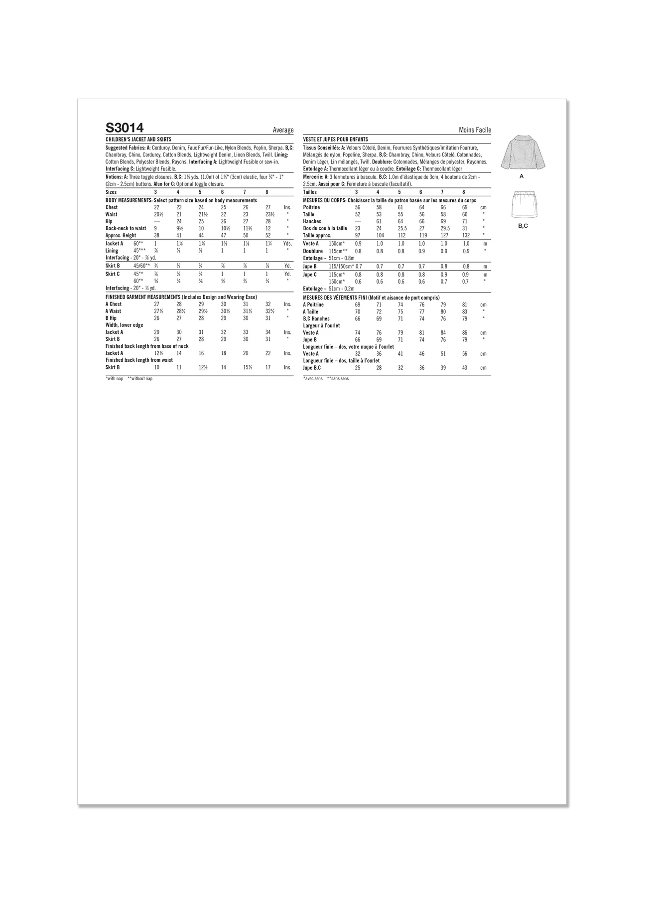Simplicity Sewing Pattern 3014 Children's Jacket and Skirts - Image 5