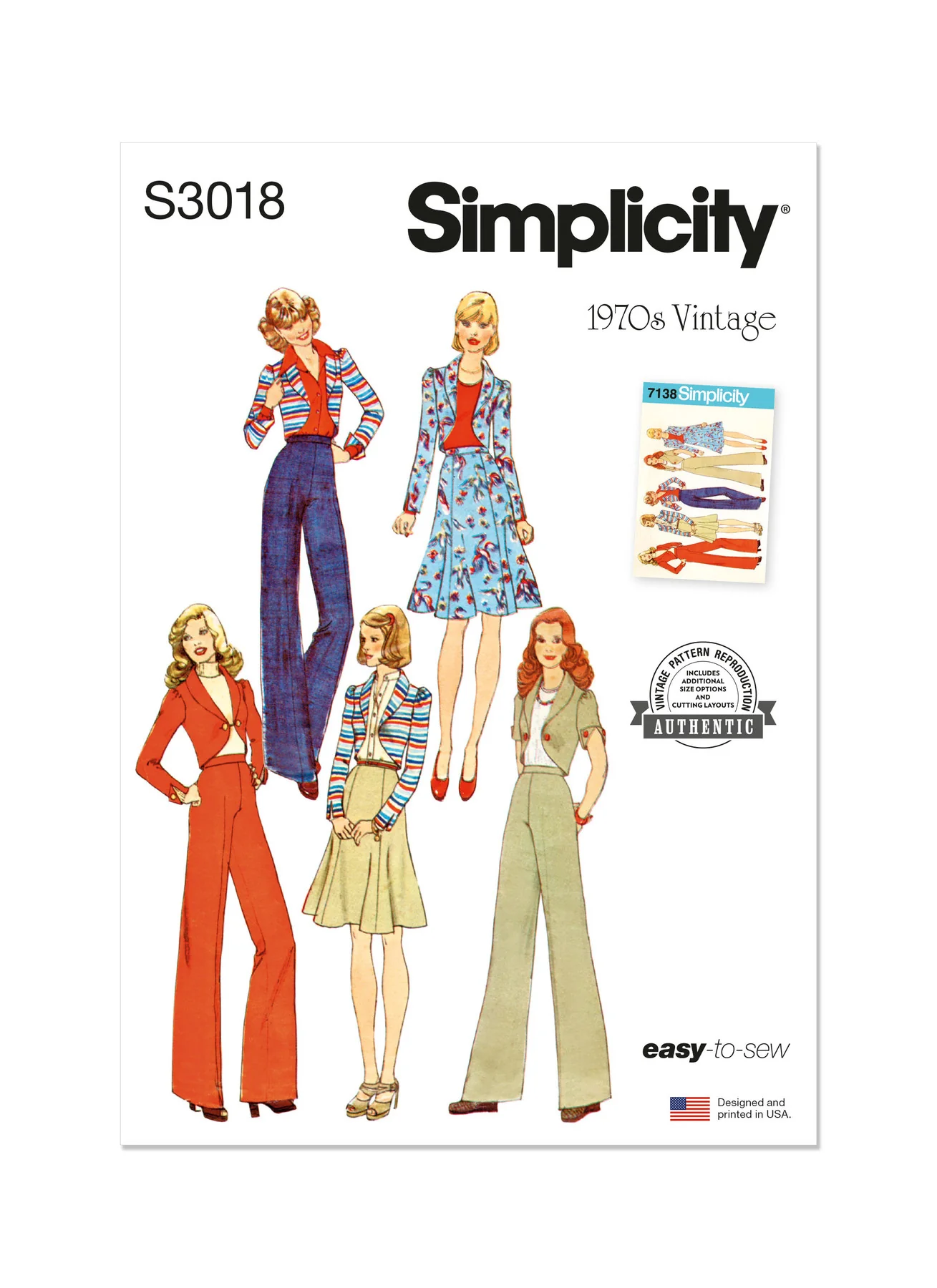 Simplicity Sewing Pattern 3018 Misses' Pants, Skirt and Jacket