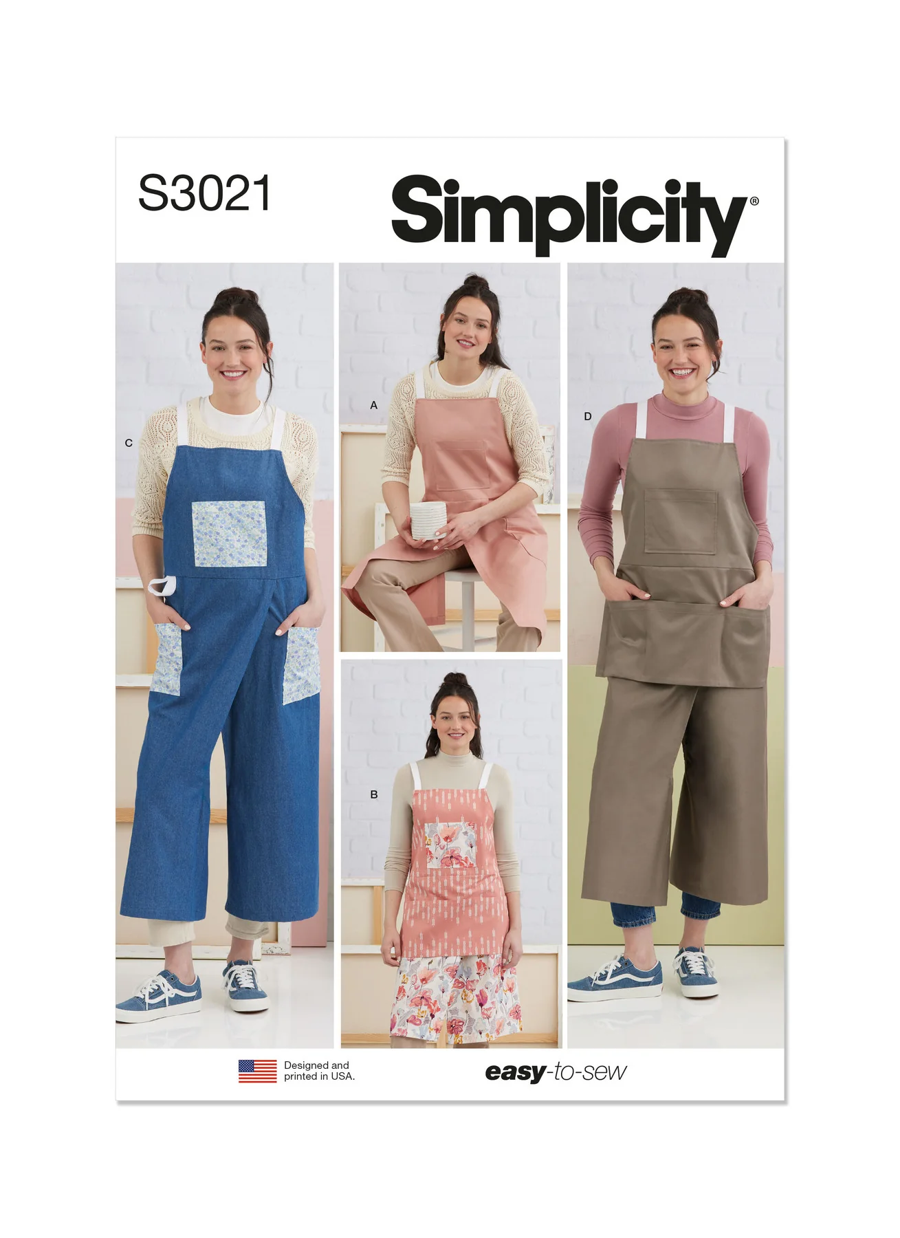 Simplicity Sewing Pattern 3021 Misses' Aprons and Pant Aprons