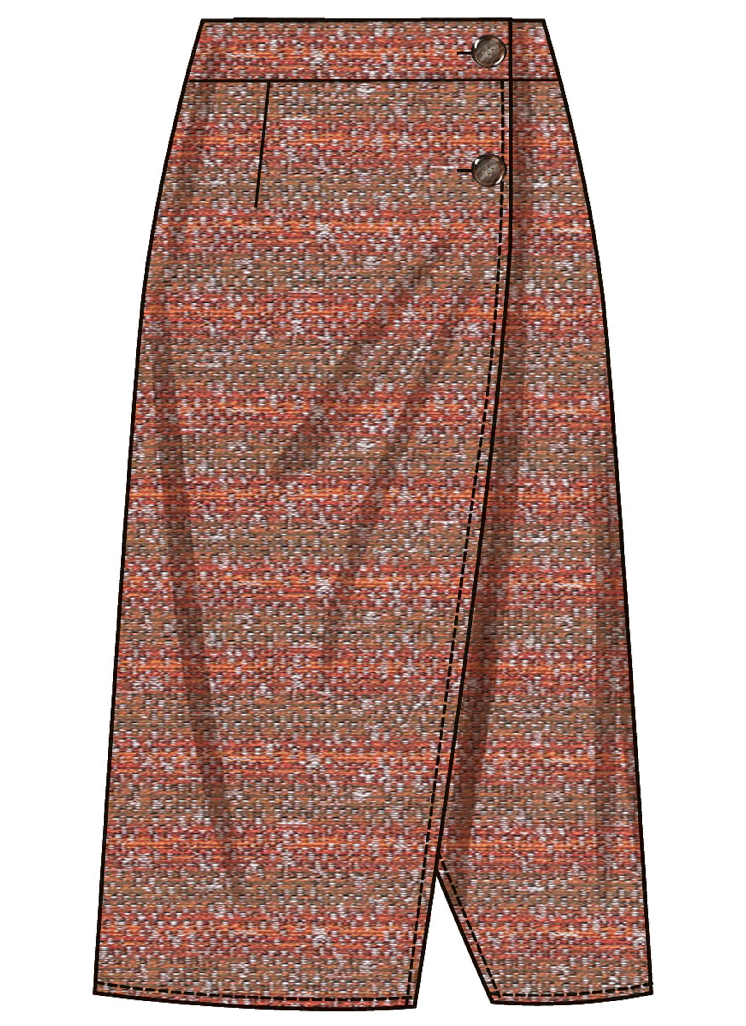 Simplicity SS3104 Misses' Wrap Skirts with Detachable 3D Flower - Image 4