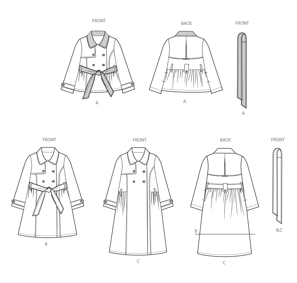 Simplicity Pattern S3114 Girl Jacket Coat - Image 9
