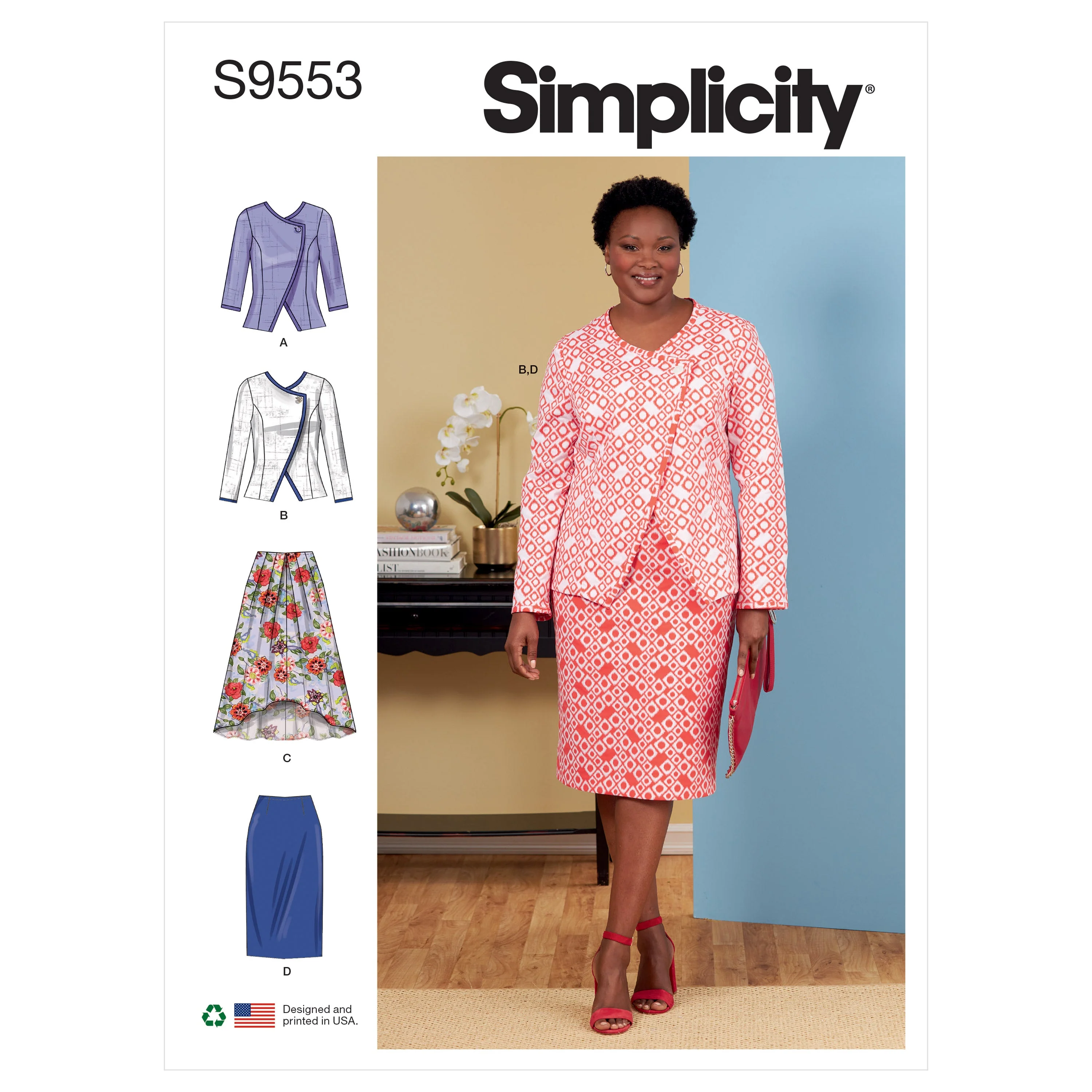 Simplicity Pattern 9553 Women's Jacket & Skirts