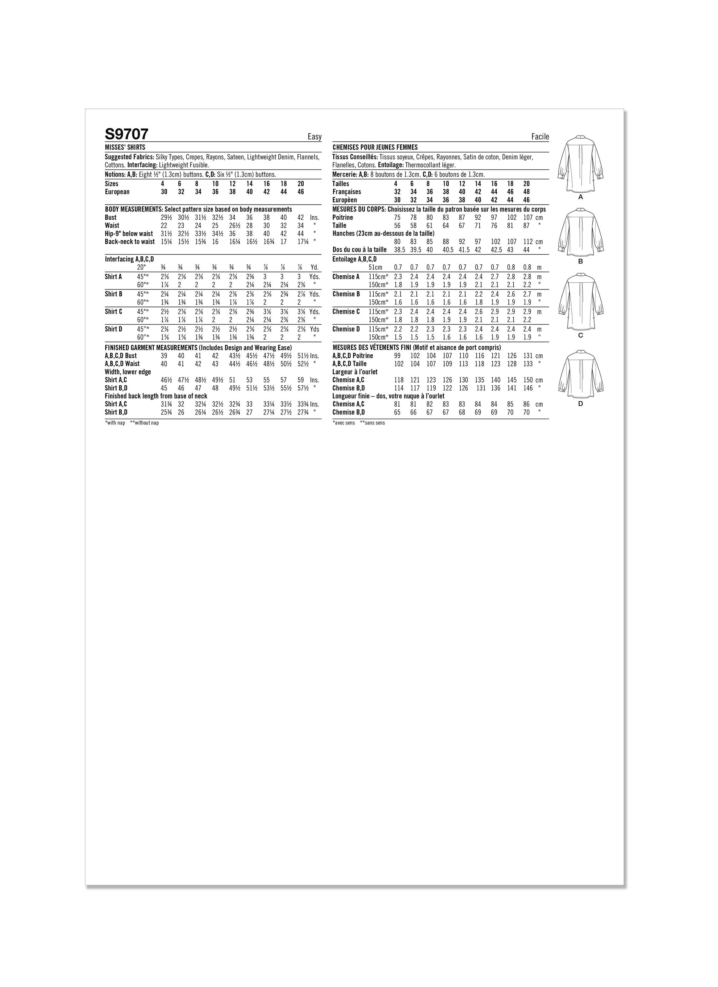 Simplicity Pattern S9707 Misses Top/Vest - Image 2