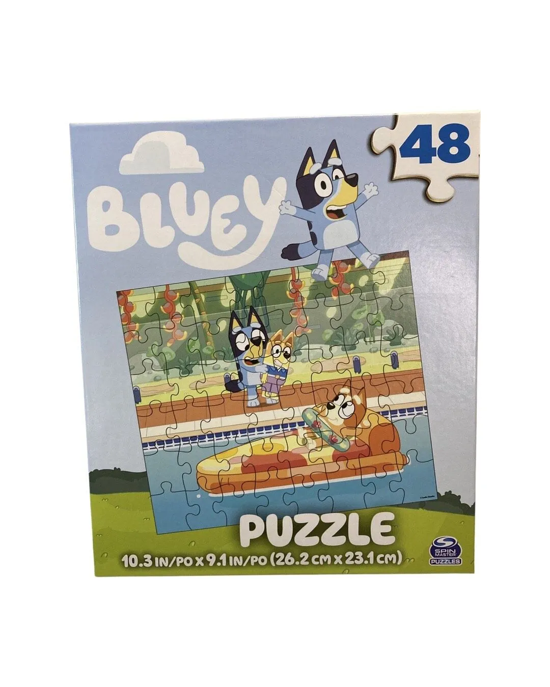 48-Piece Spinmaster Jigsaw Puzzle, Bluey Premier- 7x1.5x8.25