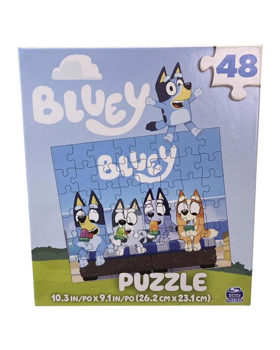 48-Piece Spinmaster Jigsaw Puzzle, Bluey Premier- 7x1.5x8.25 - Image 2
