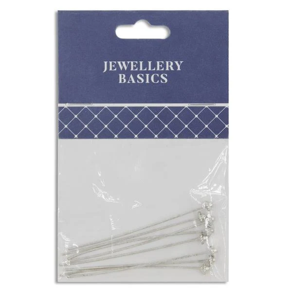 55mm Head Pin Decorative Style 2, Dark Silver- 8pc- Sullivans