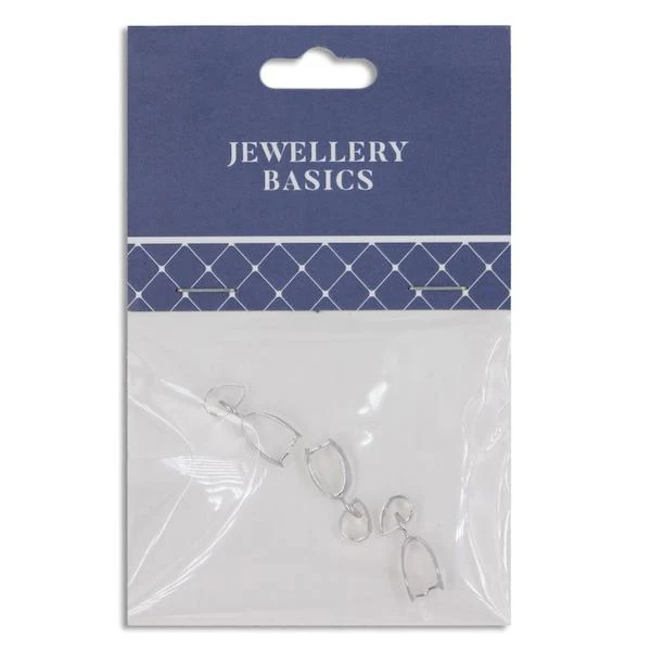 20mm Pendant Bale, Bright Silver- 3pc- Sullivans