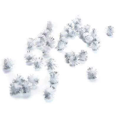 Sullivans Pom Poms, Glitter Silver - Image 2