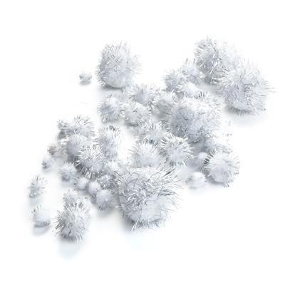 Sullivans Pom Poms, Glitter Silver - Image 4