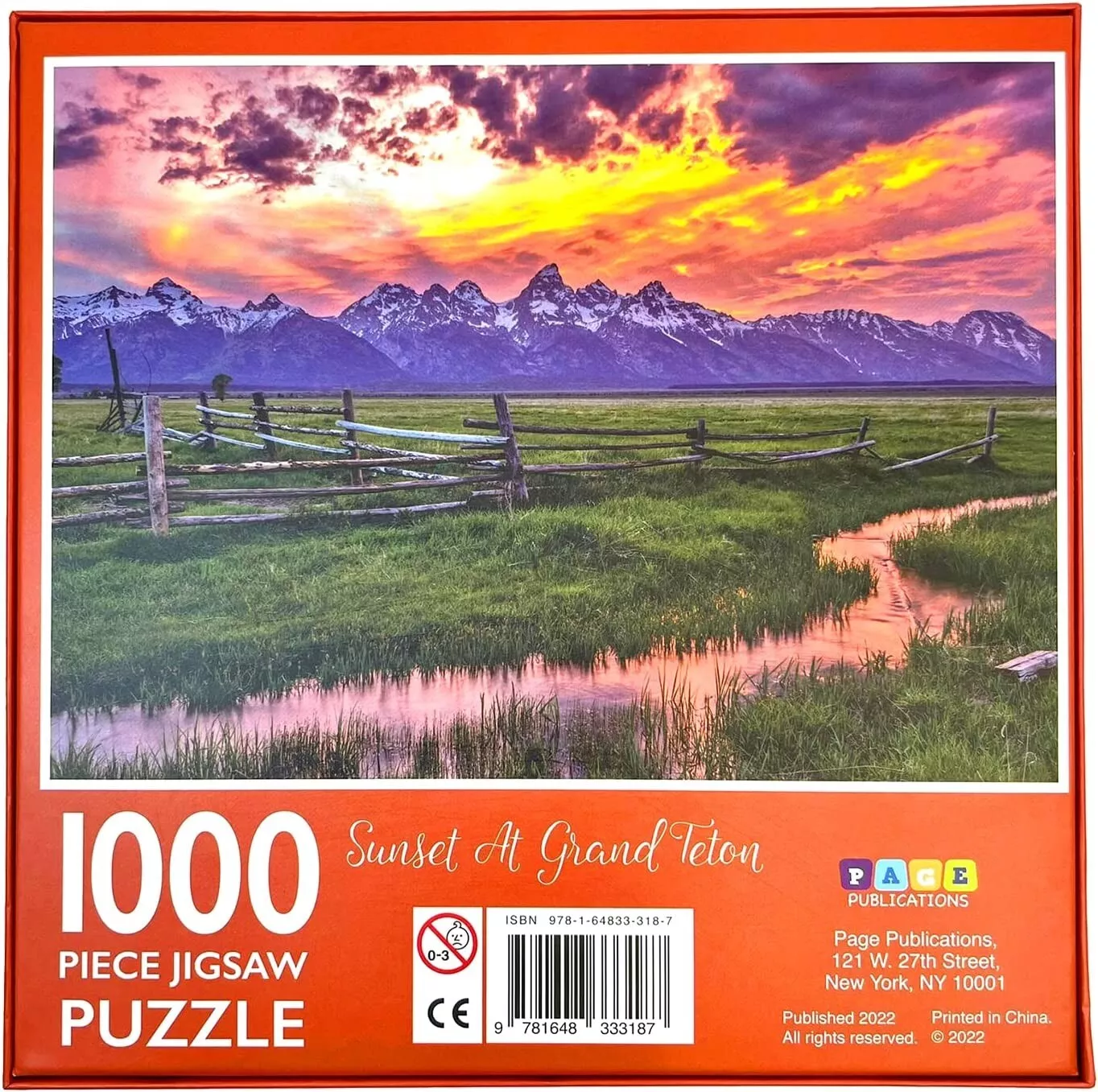1000-Piece Jigsaw Puzzle, Sunset At Grand Teton - Image 4