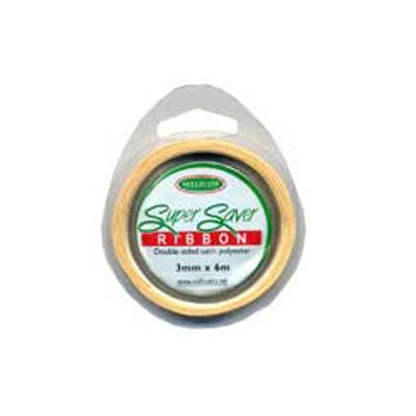 Sullivans Ribbon Satin Double Sided, Black- 6 mm