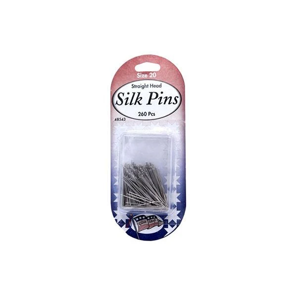 Sullivans Quilters Silk Pins, Straight Head- 32 mm