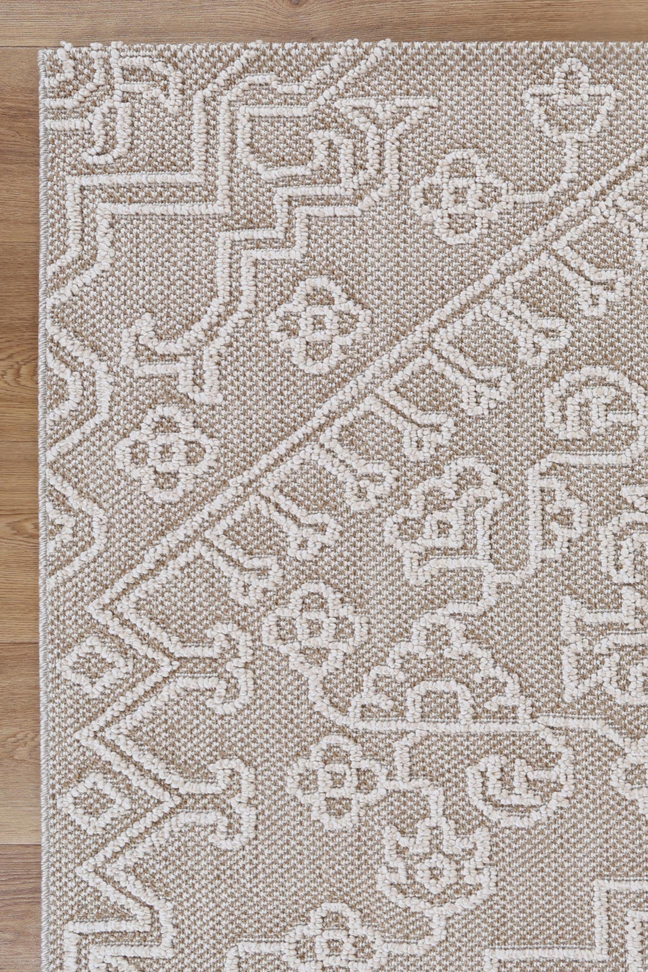 Vanuatu Waita Beige Tribal Flatweave Rug - Image 3