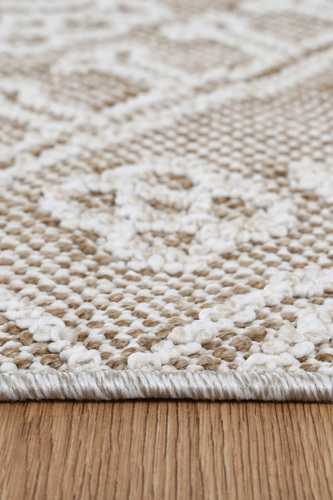 Vanuatu Waita Beige Tribal Flatweave Rug - Image 4