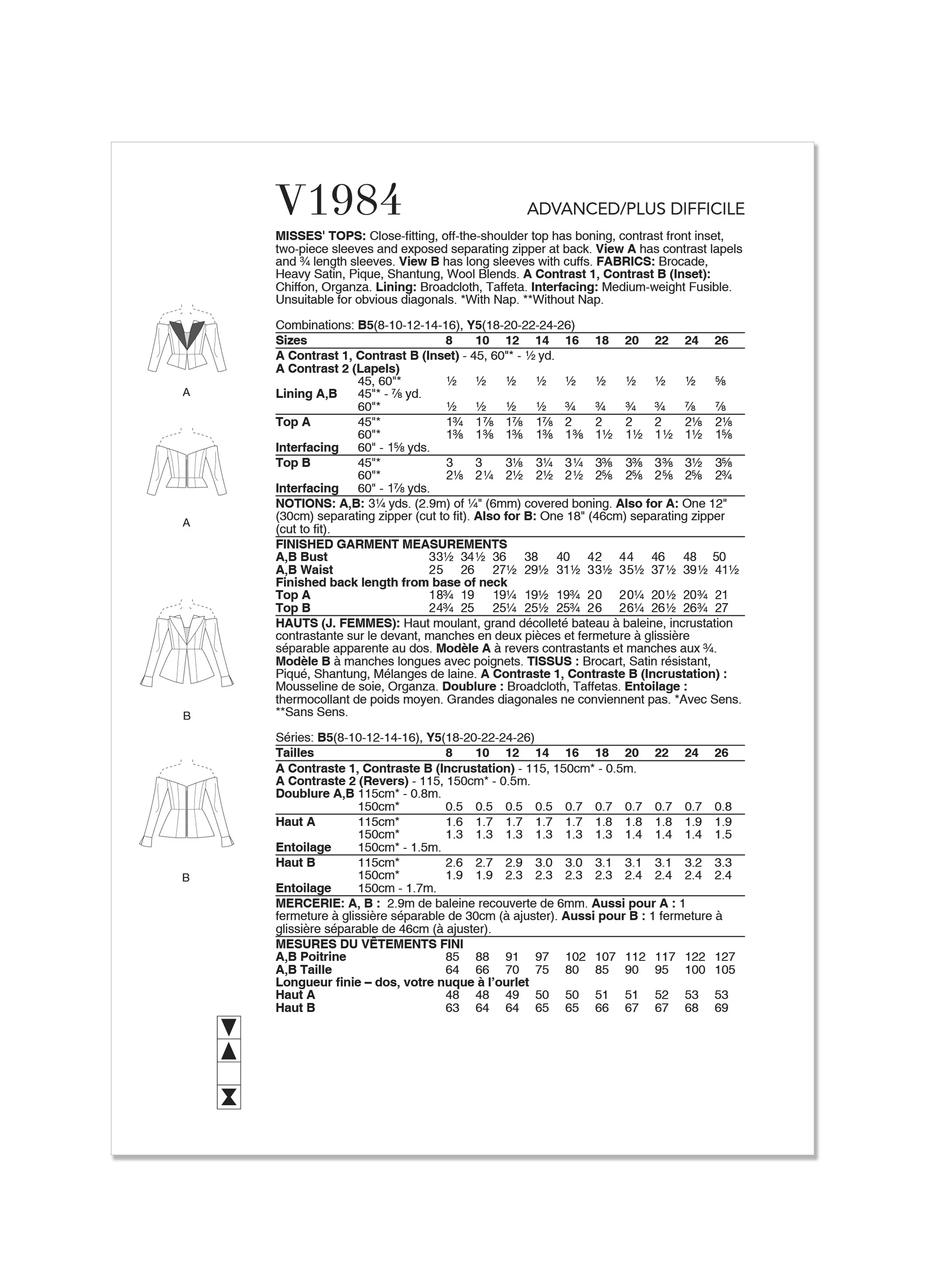 Voguepattern V1984 Misses' Top/Vest - Image 2