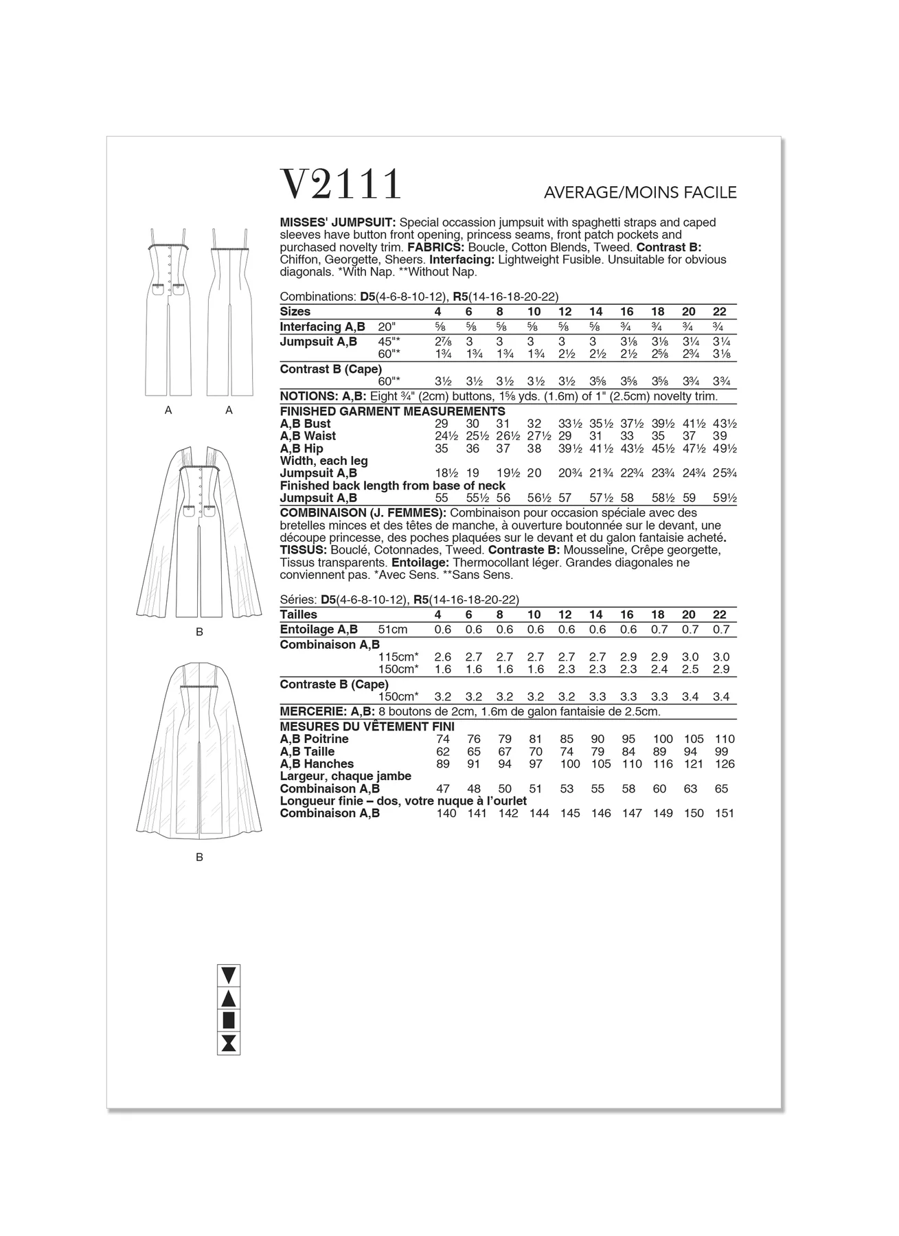 Vogue Pattern V2111 Misses' Jumpsuits - Image 6